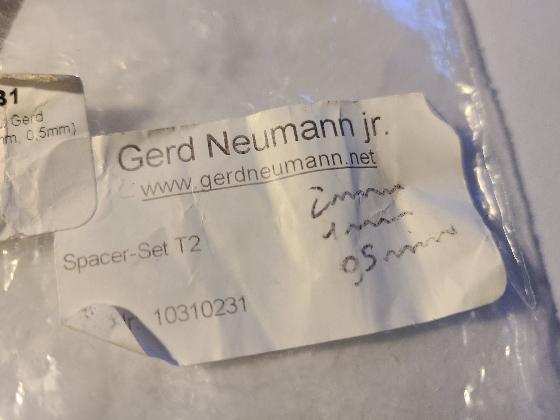 spacers T2 : 2mm,1mm et 0.5mm