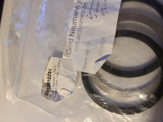 spacers T2 : 2mm,1mm et 0.5mm