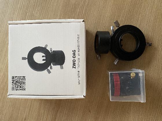 OAG ZWO + Focuseur hélIcoidal ZWO Permet de doter sa caméra de guidage d’un système de mise au point très précis Etat neuf