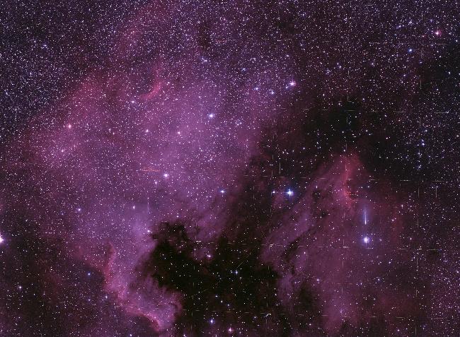 NGC 7000 et Pélican 11/08/2018 plate solving