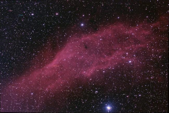 NGC1499 la nébuleuse Californie plate solving