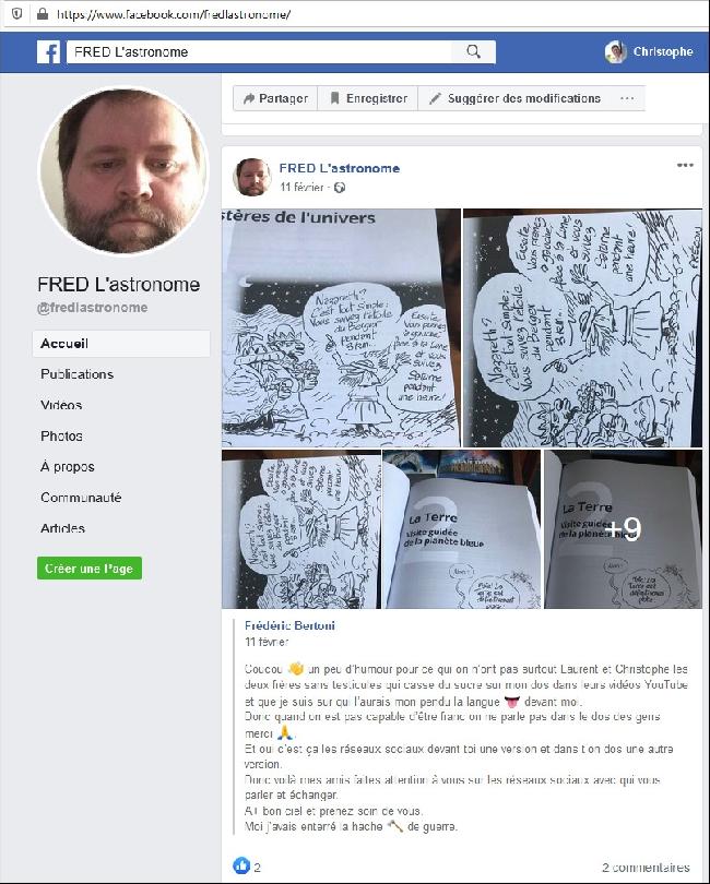 fred l'astronome humour