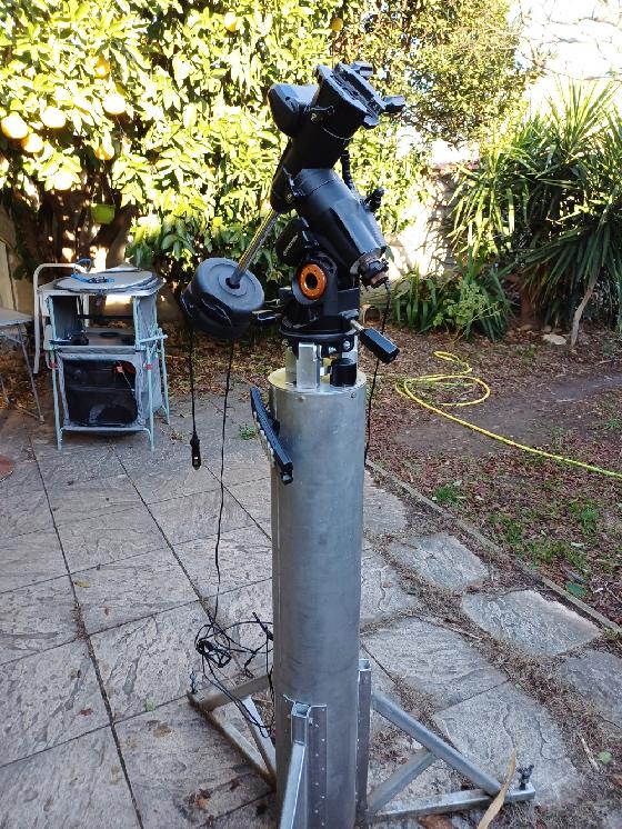 monture celestron AVX goto sur pied colonne rare
