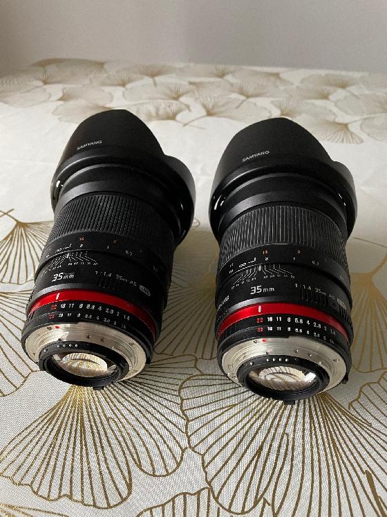 2 Objectifs Samyang 35mm f/1.4 AS UMC monture Nikon