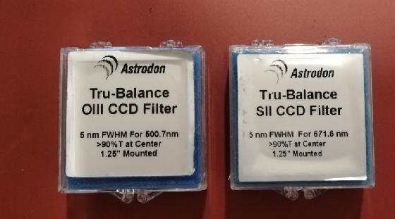 Filtres Astrodon 5 nm OIII + SII