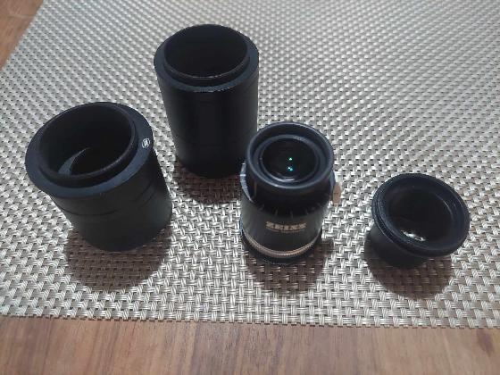 Rare paire d'oculaires Zeiss 8x/22 B T* avec adaptateurs