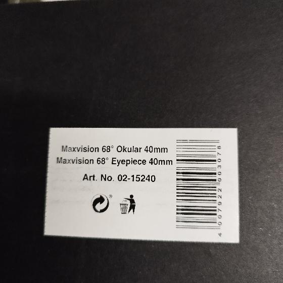 Occulaire Maxivision 68 degrés - 40 mm