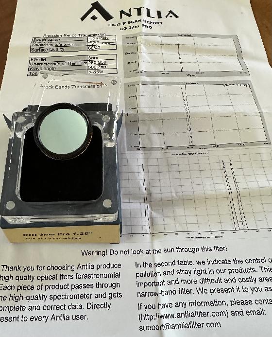 Filtre OIII Antlia 3nm