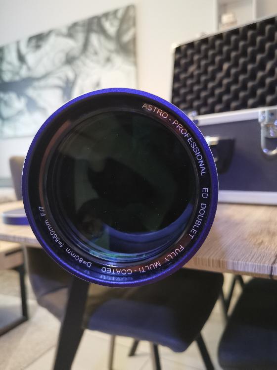 Lunette 80ED astro professionnal + accessoires 