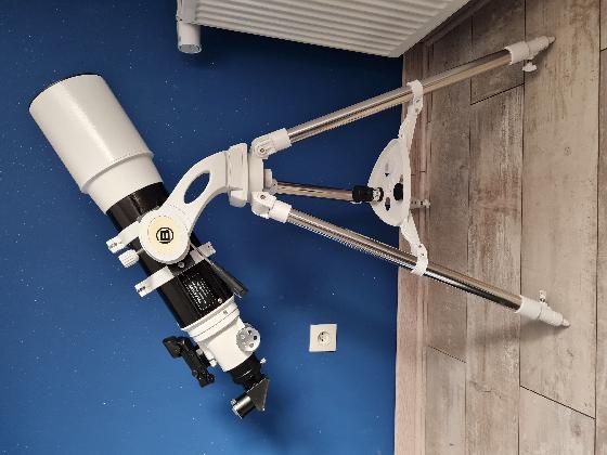 Lunette Skywatcher 120/600, monture Bresser Nano AZ