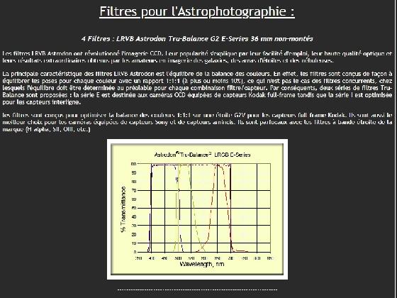 Astrodon Filtre Generation 2 E-Series rond de 36mm