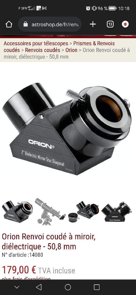 Renvoi coudé diélectrique Orion