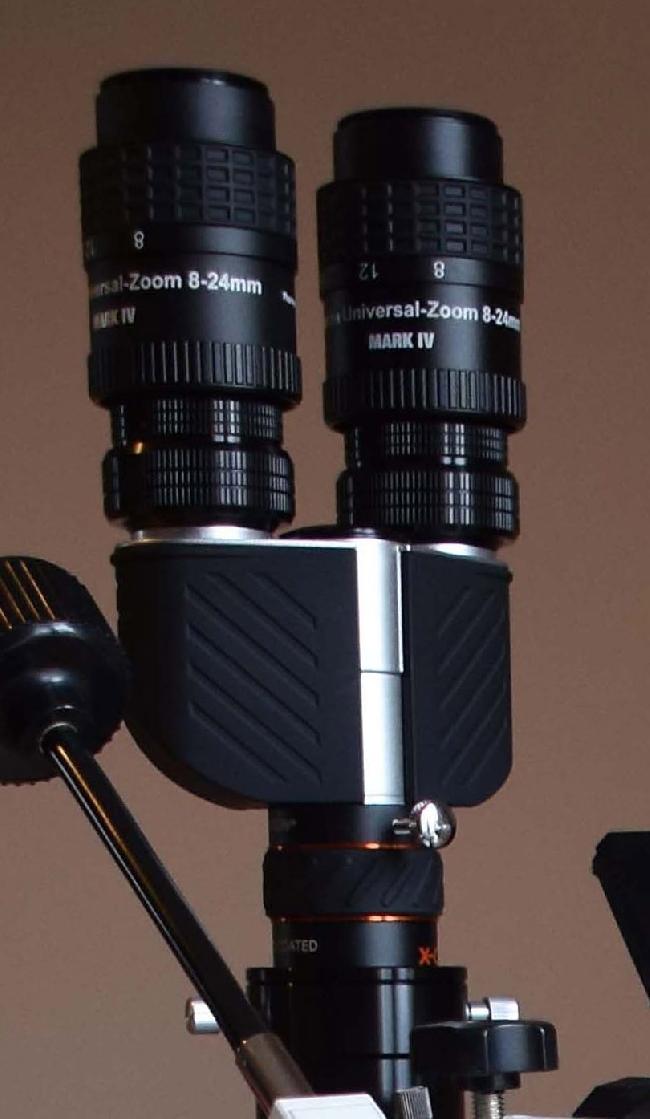 binoculaire + zoom Baader + barlow x2