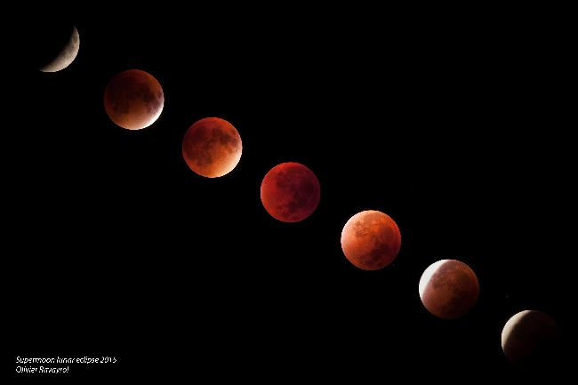 Eclipse lunaire 2015 (Mosaique)