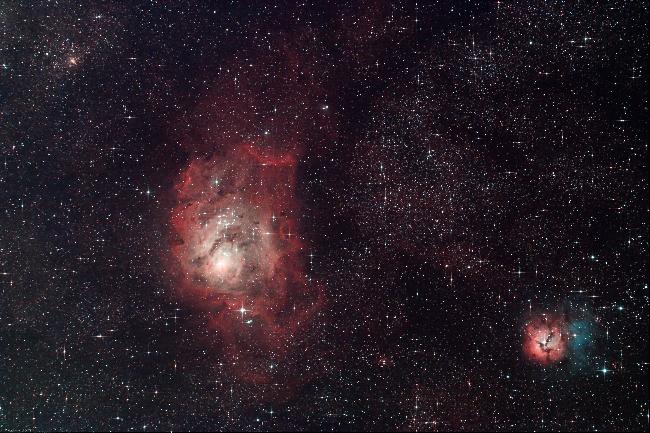 M8 & M20 - Nébuleuses du Lagon et Trifide (L-RGB)