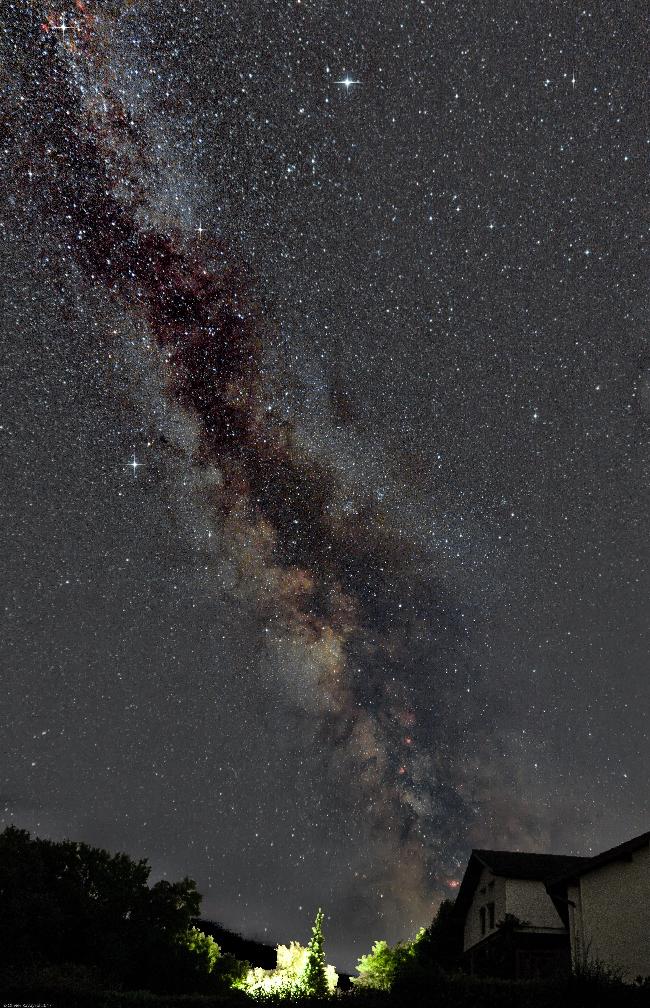 Voie Lactée à Ustaritz (Pays Basque, France)