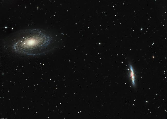 Galaxie de Bode (M81) et Galaxie du Cigare (M82)