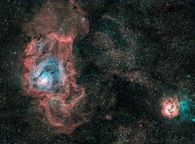 Nébuleuses du Lagon et Trifide