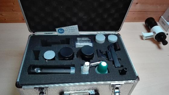 Dobson 203/1200 (omegon), oculaire Baader, filtres valise de rangement. Lot complet