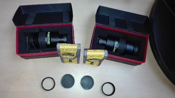 Dobson 203/1200 (omegon), oculaire Baader, filtres valise de rangement. Lot complet