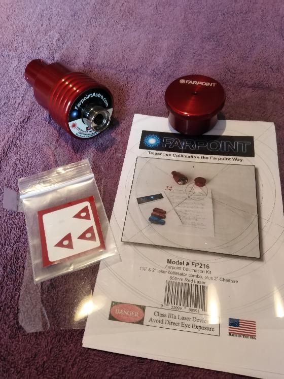 Kit de collimation Farpoint 650nm en 1,25" et 2"