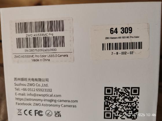 ZWO asi 533 mc pro
