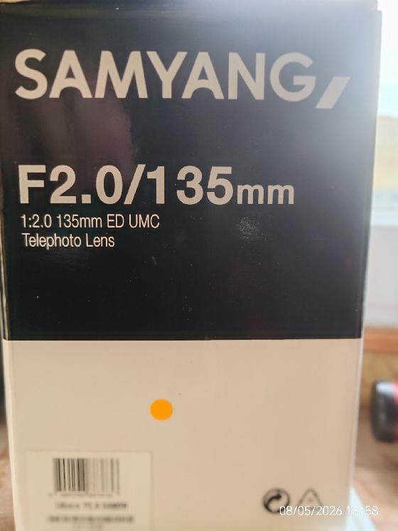 samyang 135 + accessoires 