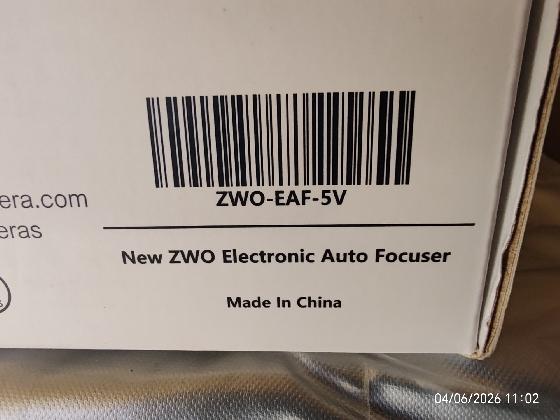 ZWO EAF + sonde + telecommande