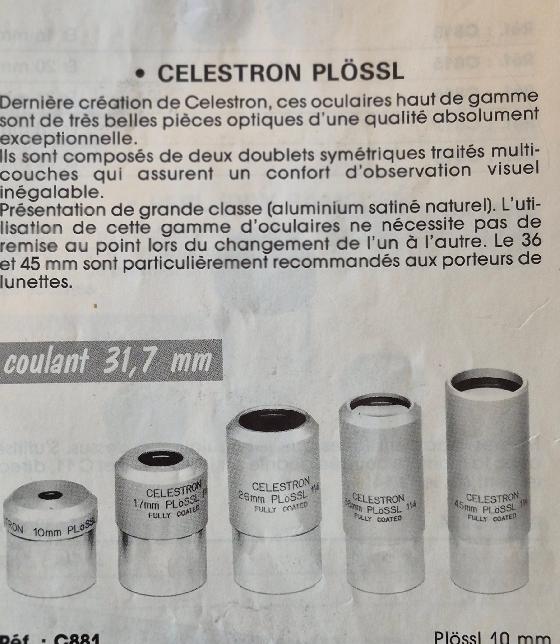 Oculaire celestron 10mn silvertop 