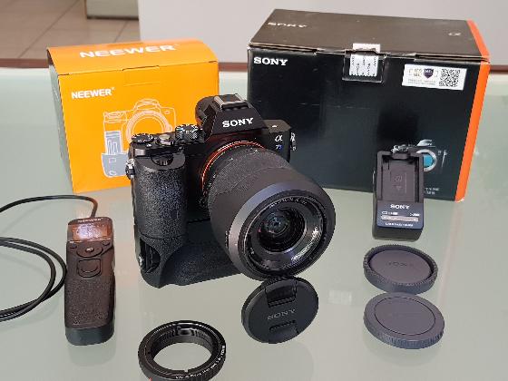 SONY A7S + ZOOM + GRIP + BAGUE + INTERVALOMETRE 