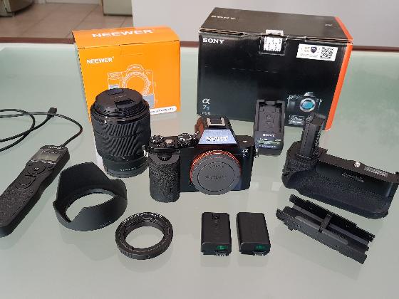 SONY A7S + ZOOM + GRIP + BAGUE + INTERVALOMETRE 