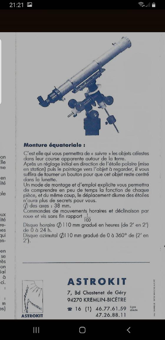 Lunette vintage Astrokit 60mm