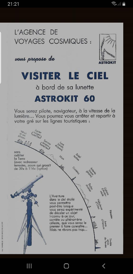 Lunette vintage Astrokit 60mm