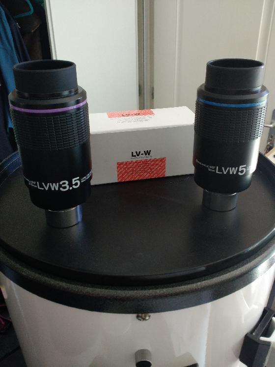 Oculaires Vixen LVW 5 et 3.5mm