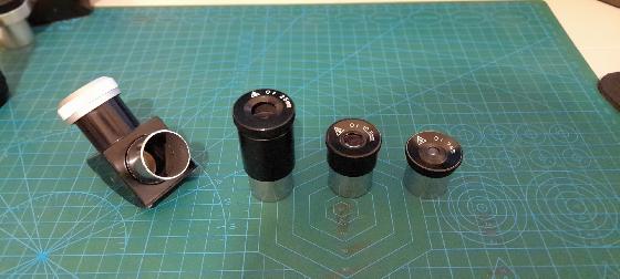 Oculaires Takahashi OR coulant 24.5mm + renvoi coudé 