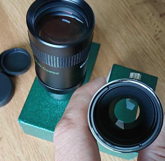 Orion ultrascopic ( idem a baader eudiascopic) 35mm + barlow 2X 3elements Made in Japan 