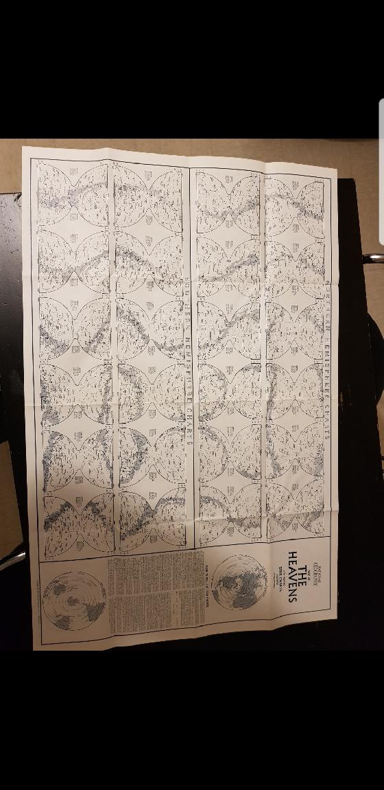 Carte du ciel national géographic 1970 90×58