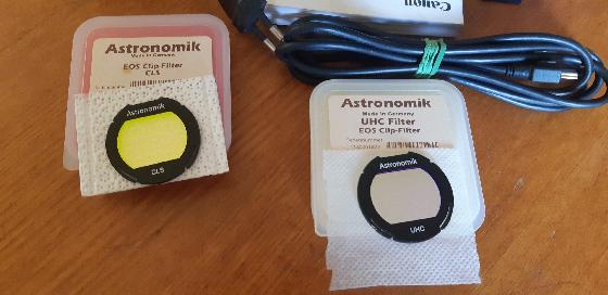 Lot Canon 600D défiltré partiel + Filtres Astronomik CLS et UHC EOS