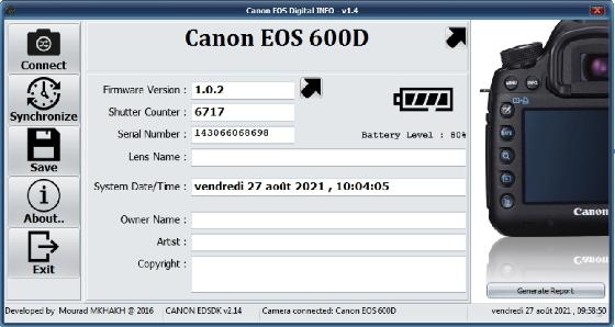 Lot Canon 600D défiltré partiel + Filtres Astronomik CLS et UHC EOS
