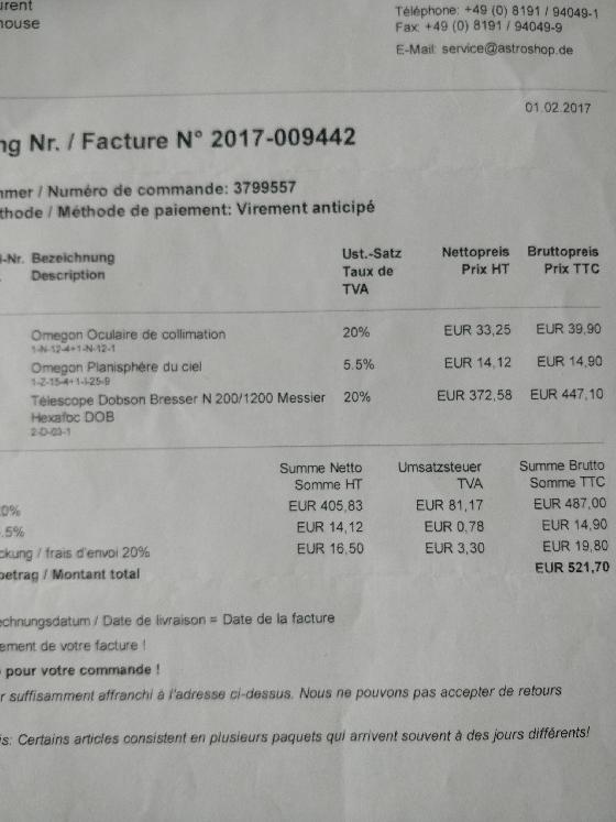 Téléscope Dobson Bresser 200/1200 (2017)