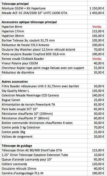 Tube Meade LX200 10", Monture CGEM avec kit Hypertune & nombreux accessoires