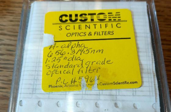 Filtre Halpha Custom Scientific 1,25" 4,5nm