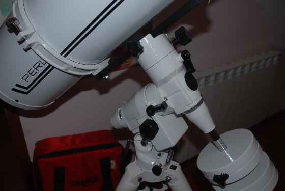 Télescope PERL Bellatrix NEQ-5 200/1000 + SACS Transport GEOPTIK + moteurAC/DEC + accessoires