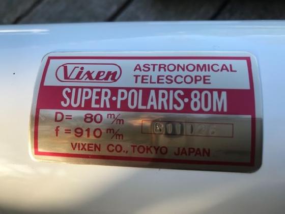  Pointez sur l'image pour zoomer Telescope-Vintage-Refractor-VIXEN-80M-SUPER-POLARIS-80-910-Made-in-Japan  Telescope-Vintage-Refractor-VIXEN-80M-SUPER-POLARIS-80-910-Made-in-Japan  Telescope-Vintage-R