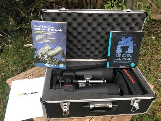 Jumelles Celestron SkyMaster 20x80 + Trépied + Guides