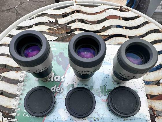 VIXEN Set de 3 oculaires NLV 4mm, 9mm 15mm "TWIST UP" made in Japan