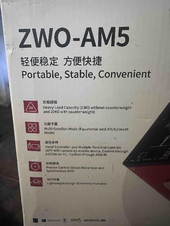 ZWO AM5 neuve non ouverte dans carton d'origine