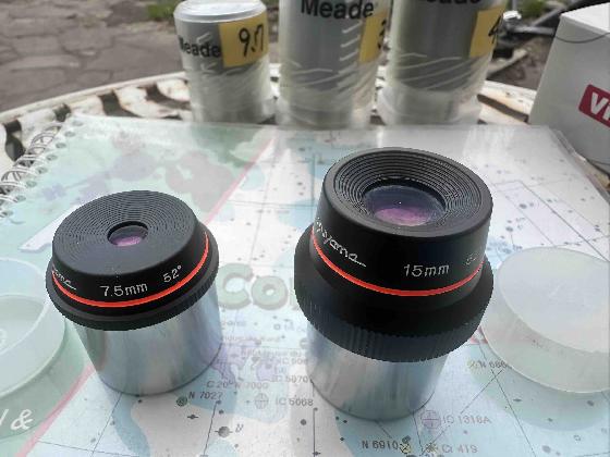 MASUYAMA 2 oculaires 7,5mm 15mm 52° 1,25" Made in Japan