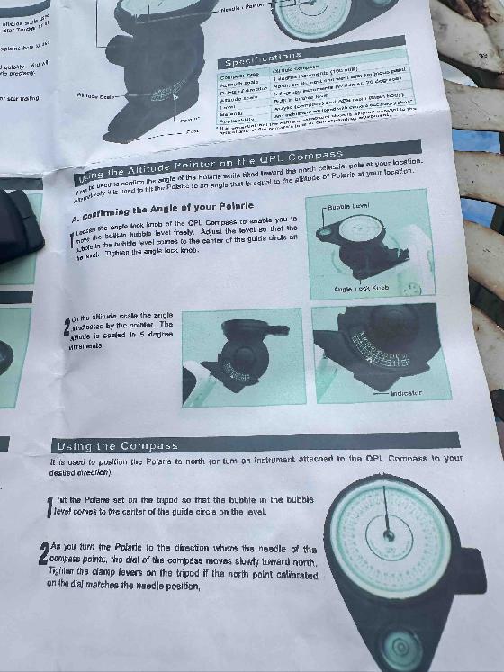 VIXEN Compas Viseur polaire Boussole QPL Made in Japan