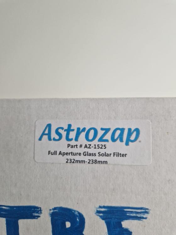 Filtre solaire Astrozap C8